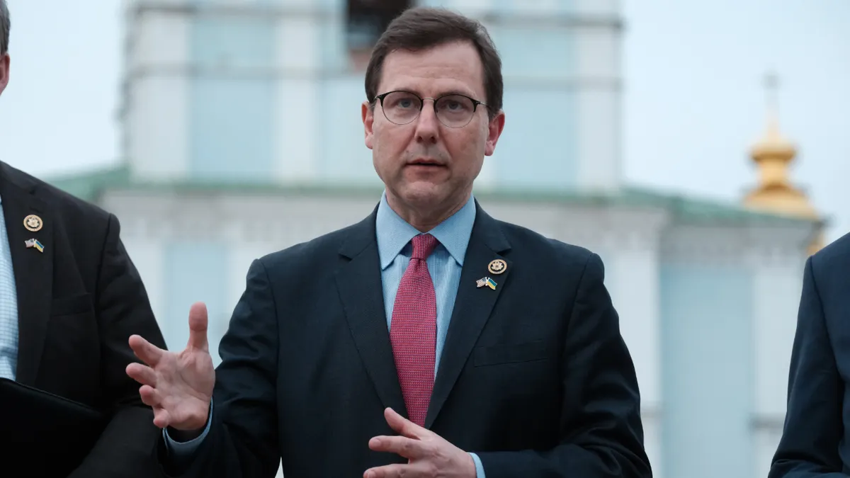 GOP Rep. Thomas Kean standing and speaking