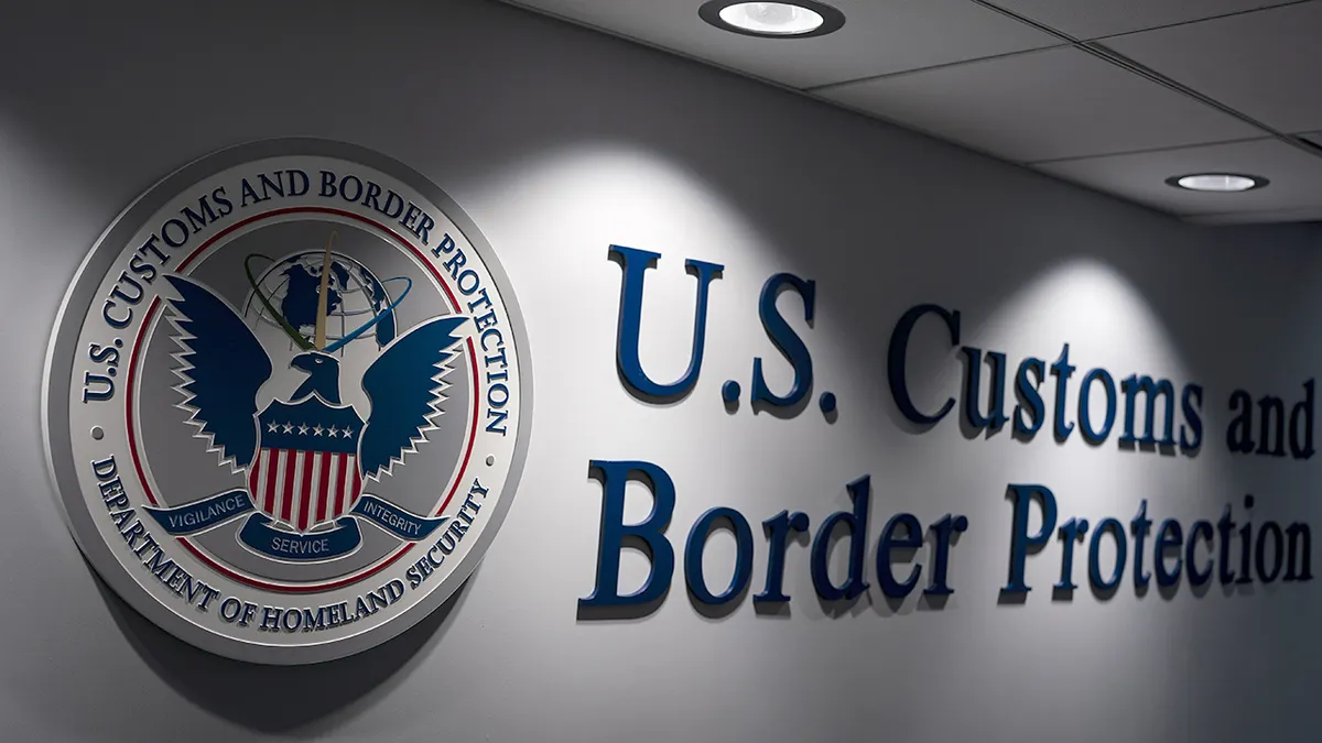 US Customs and Border Protection headquarters building with CBP sign in Washington, D.C.