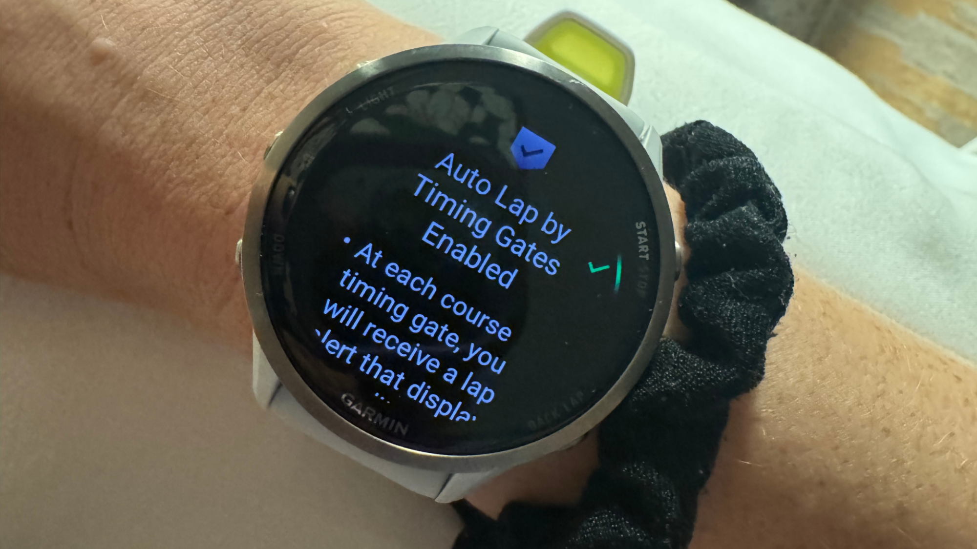 Garmin Forerunner 970 auto lap feature.