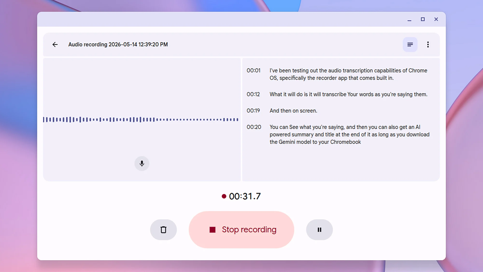 ChromeOS Recorder