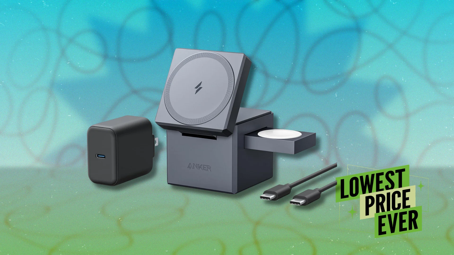 Anker 15W 3-in-1 MagSafe Wireless Charging Cube