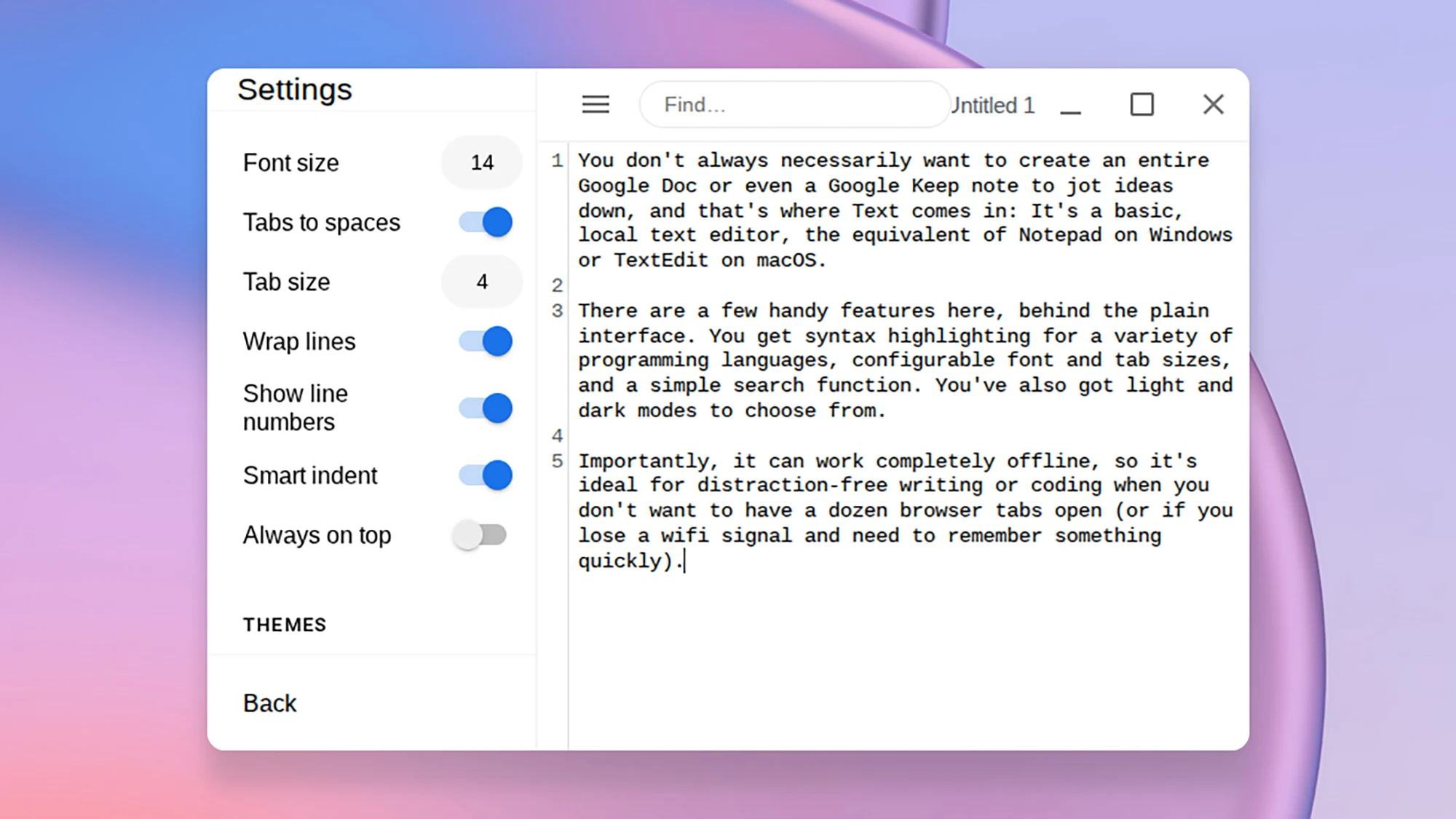 ChromeOS Text