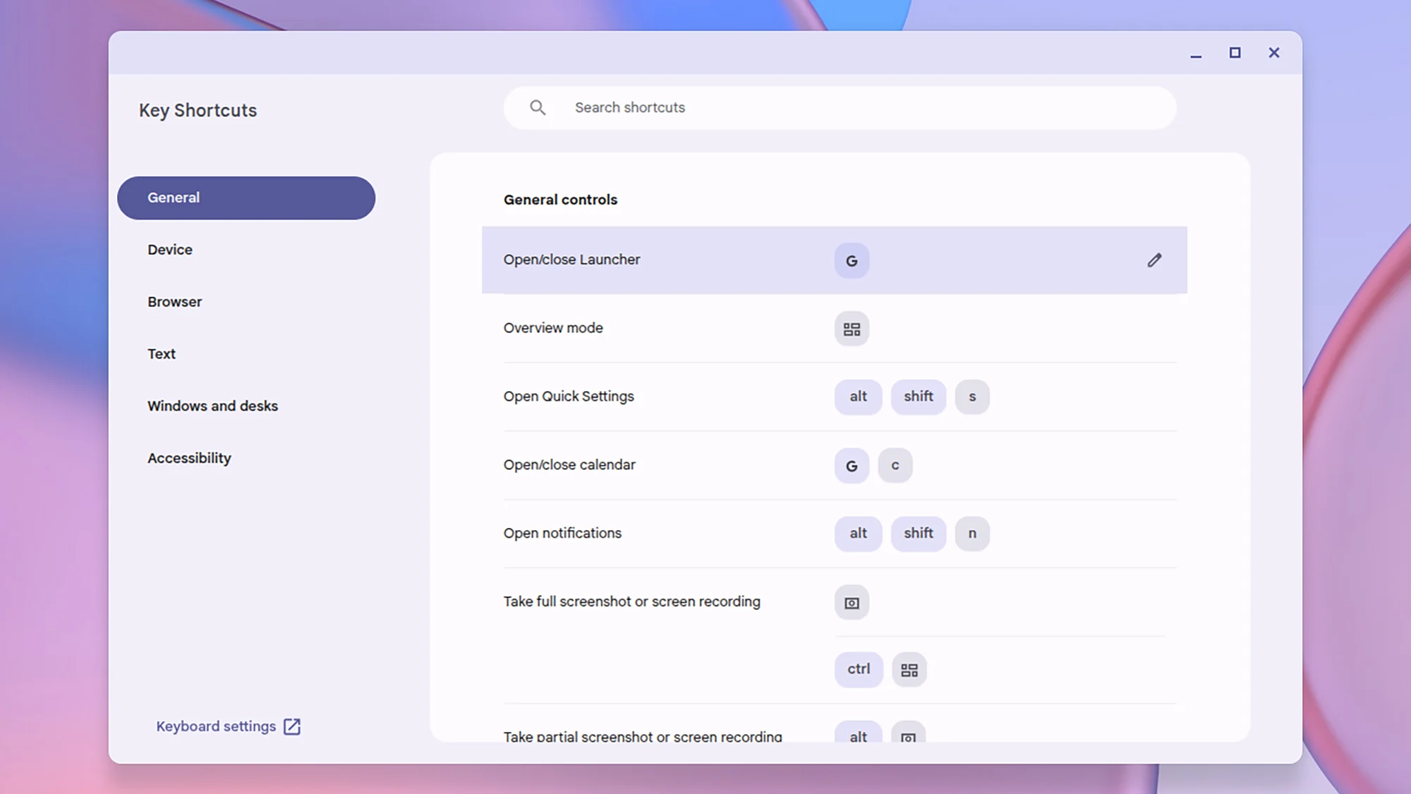 ChromeOS Key Shortcuts