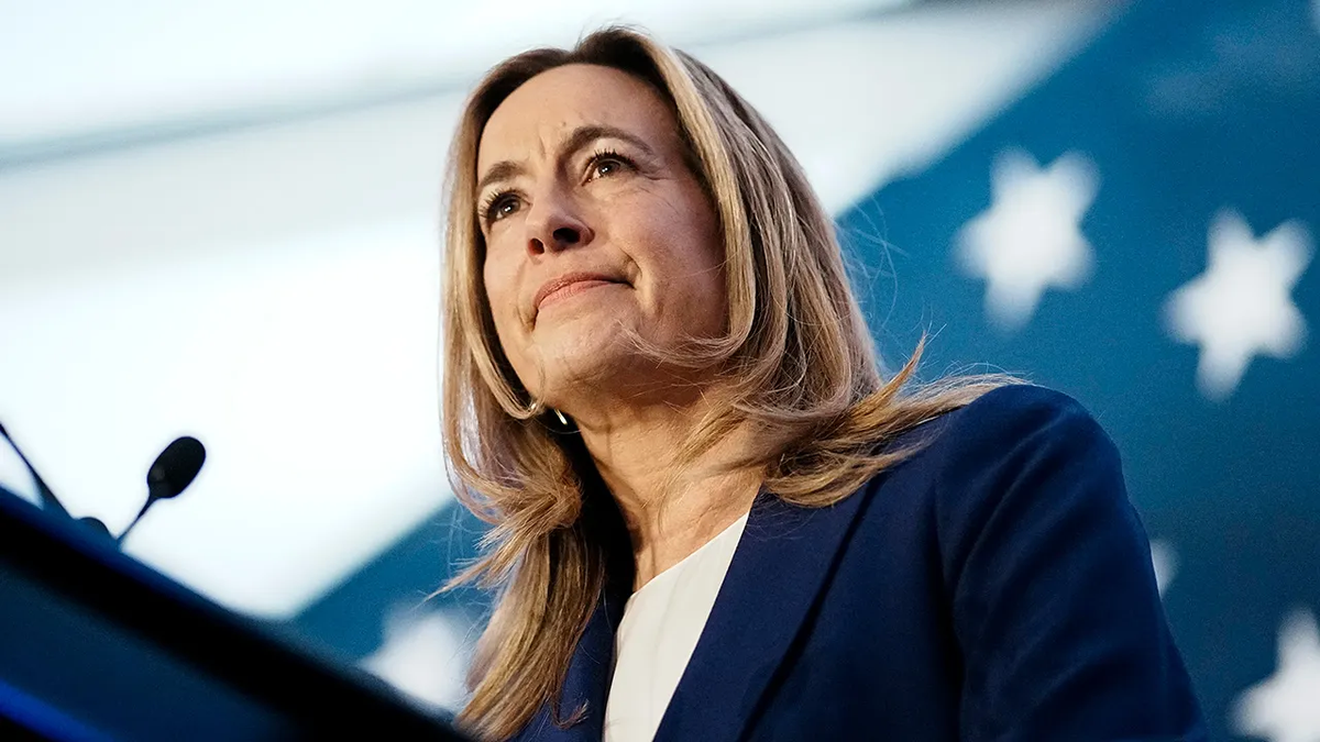 Gov. Mikie Sherrill speaking at election night watch party in East Brunswick New Jersey